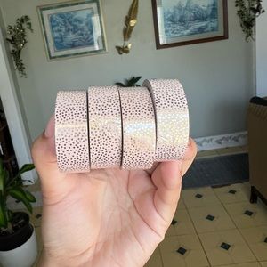 Pink gold dots washi tape 4 pack